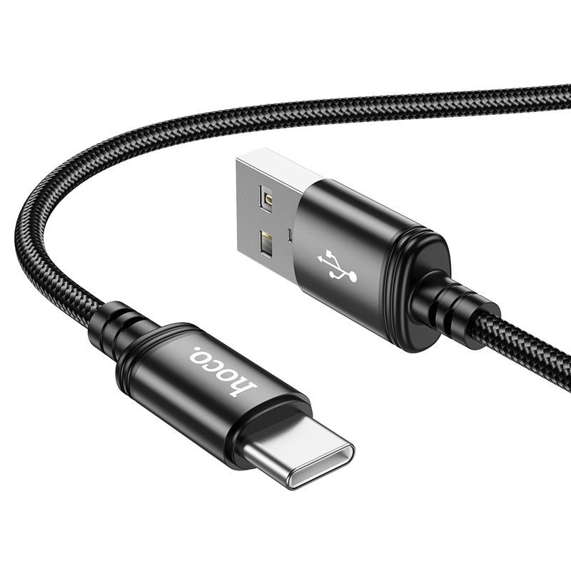 Kabl za podatke i punjenje USB-A - USB-C HOCO X89, 18W, 1m, Crni