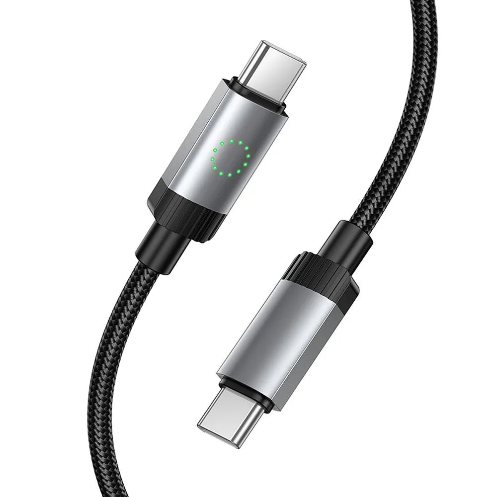 Kabl za prenos podataka i punjenje USB-C - USB-C HOCO X117, 60W, 1m, Crni