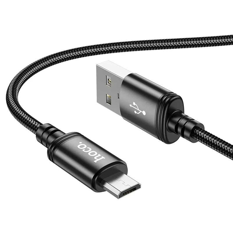 Kabl za podatke i punjenje USB-A - microUSB HOCO X89, 18W, 1m, Crni