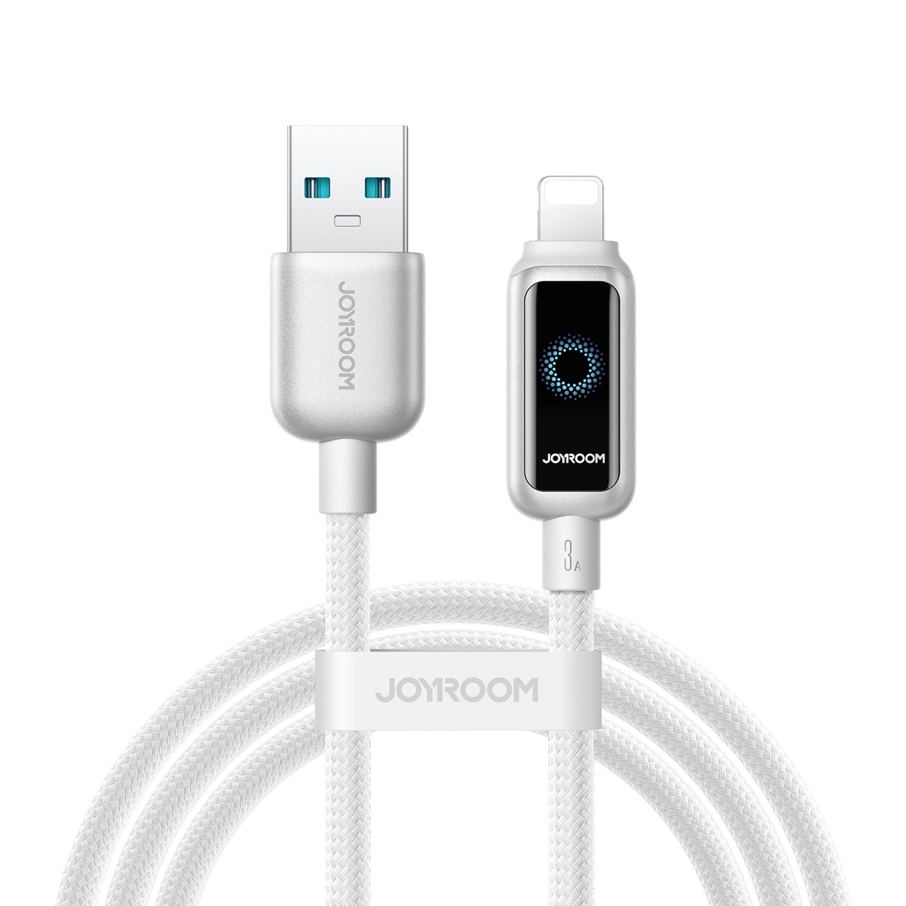 Kabl za prenos podataka i punjenje USB-A - Lightning Joyroom S-A55 StarFlight Display, 18W, 1.2m, Bela