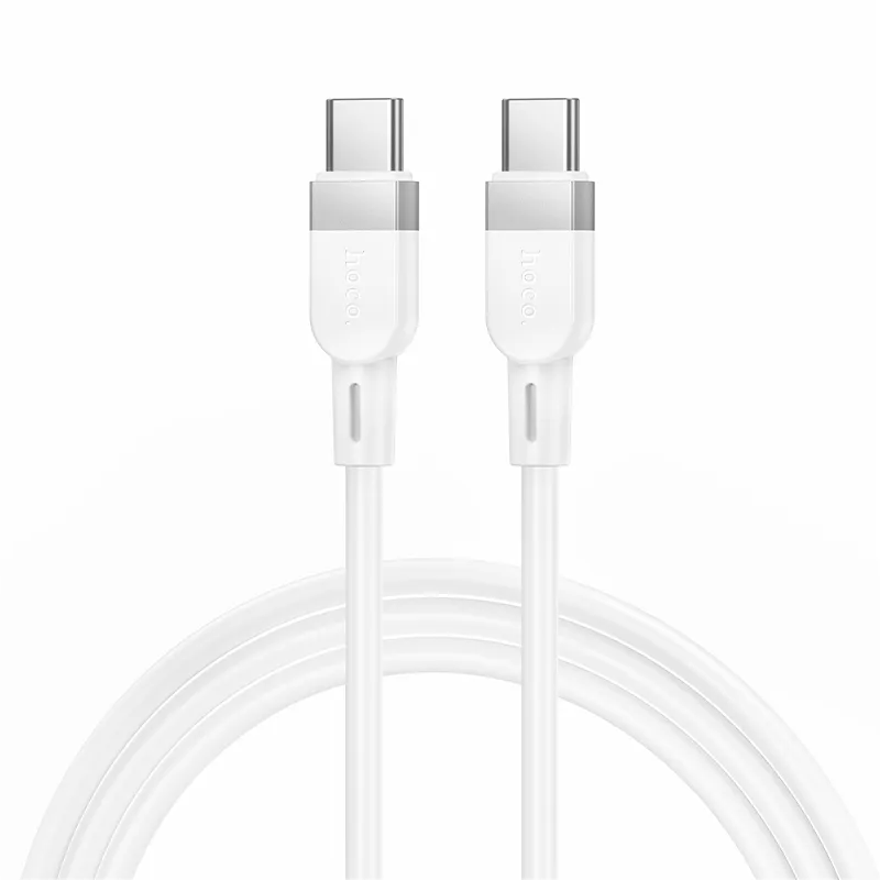 Kabl za podatke i punjenje USB-C - USB-C HOCO X109, 60W, 1m, Beli