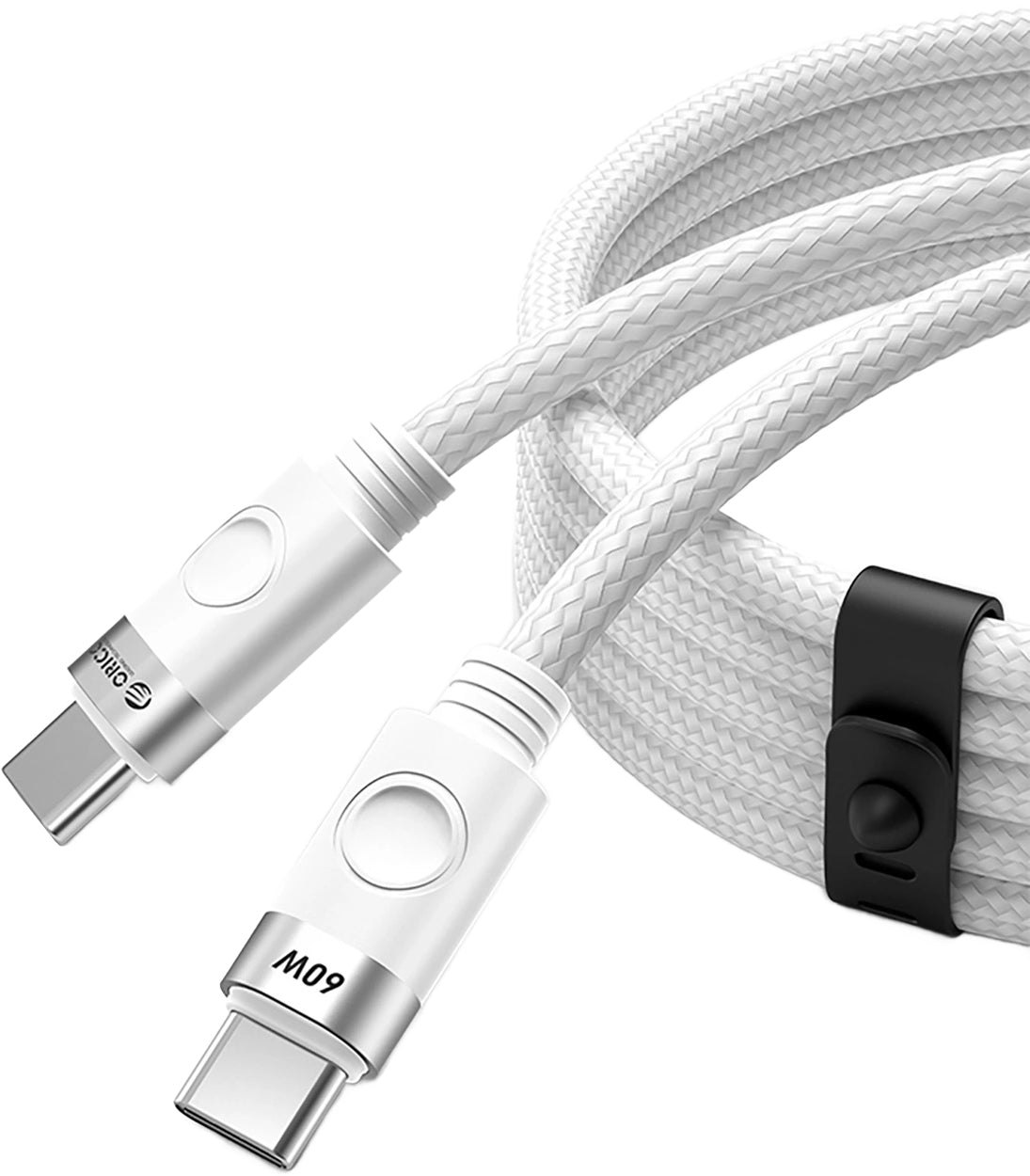 Kabl za prenos podataka i punjenje USB-C - USB-C Orico CDX, 60W, 1m, Bela