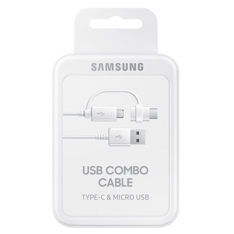 Kabl za Prenos Podataka i Punjenje USB-A - USB-C / microUSB Samsung Combo 2in1, 18W, 1.5m, Beli EP-DG930DWEGWW