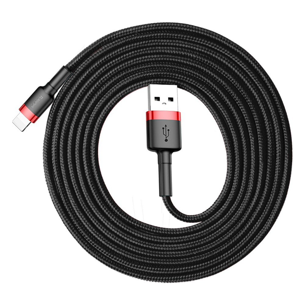 Kabl za prenos podataka i punjenje USB-A - Lightning Baseus Cafule, 18W, 2m, Crveni CALKLF-C19