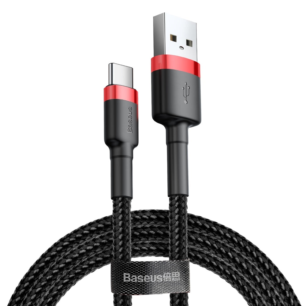 Kabl za Prenos Podataka i Punjenje USB-A - USB-C Baseus Cafule, 18W, 2m, Crni CATKLF-C91