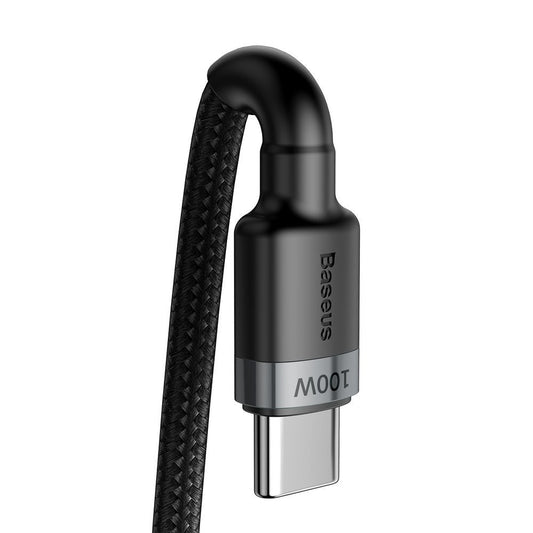 Kabl za Prenos Podataka i Punjenje USB-C - USB-C Baseus Cafule, 100W, 2m, Sivi CATKLF-ALG1