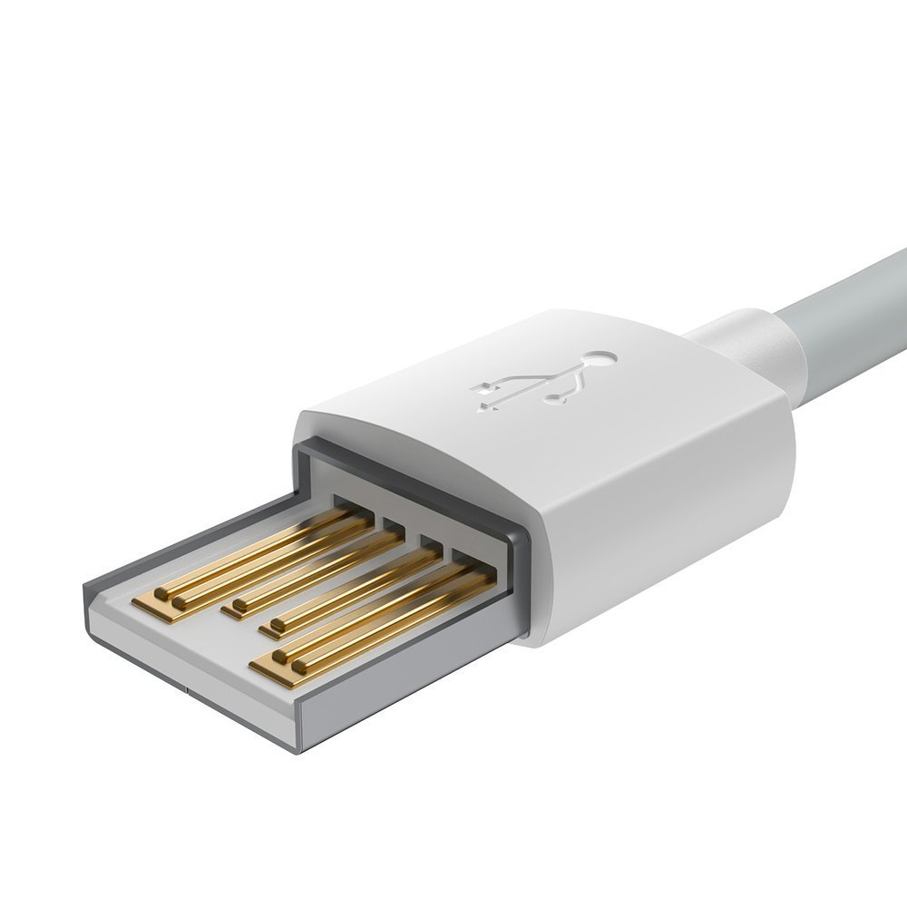 Kabl za podatke i punjenje USB-A - Lightning Baseus Simple Wisdom, 18W, 1.5m, Set 2 komada, Beli TZCALZJ-02
