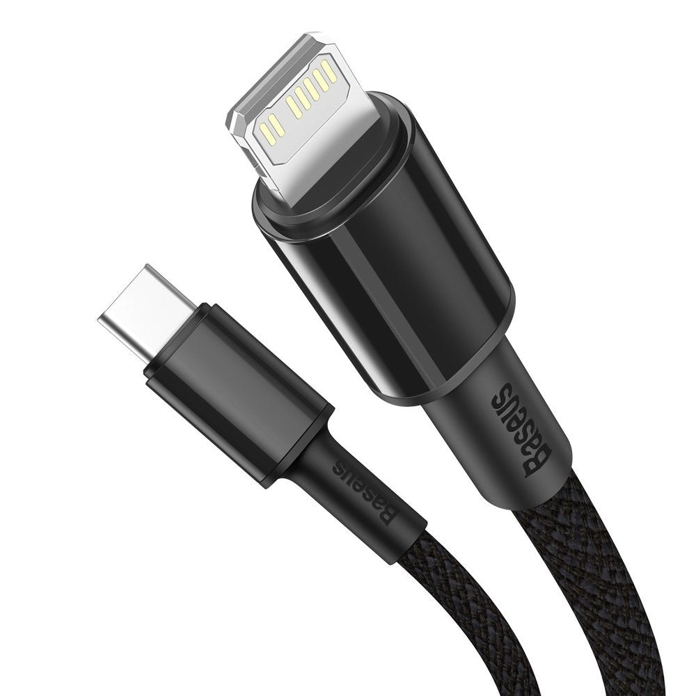 Kabl za prenos podataka i punjenje USB-C - Lightning Baseus High Density Braided, 20W, 2m, Crni CATLGD-A01