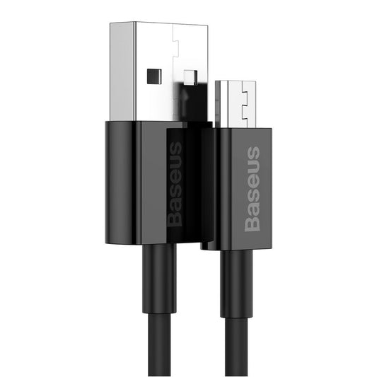 Kabl za Prenos Podataka i Punjenje USB-A - microUSB Baseus Superior Series, 18W, 2m, Crni CAMYS-A01