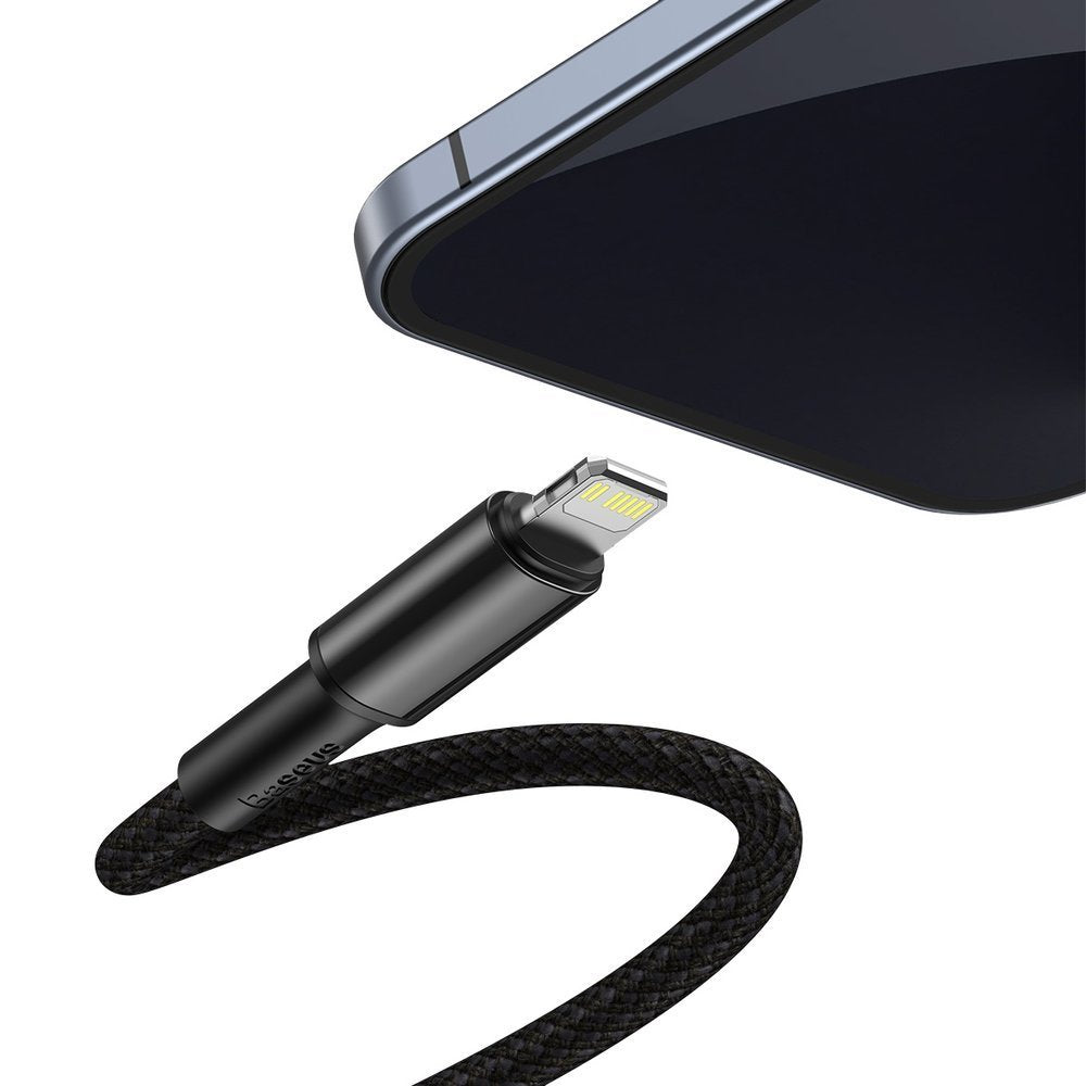 Kabl za Prenos Podataka i Punjenje USB-C - Lightning Baseus High Density Braided, 20W, 1m, Crni CATLGD-01