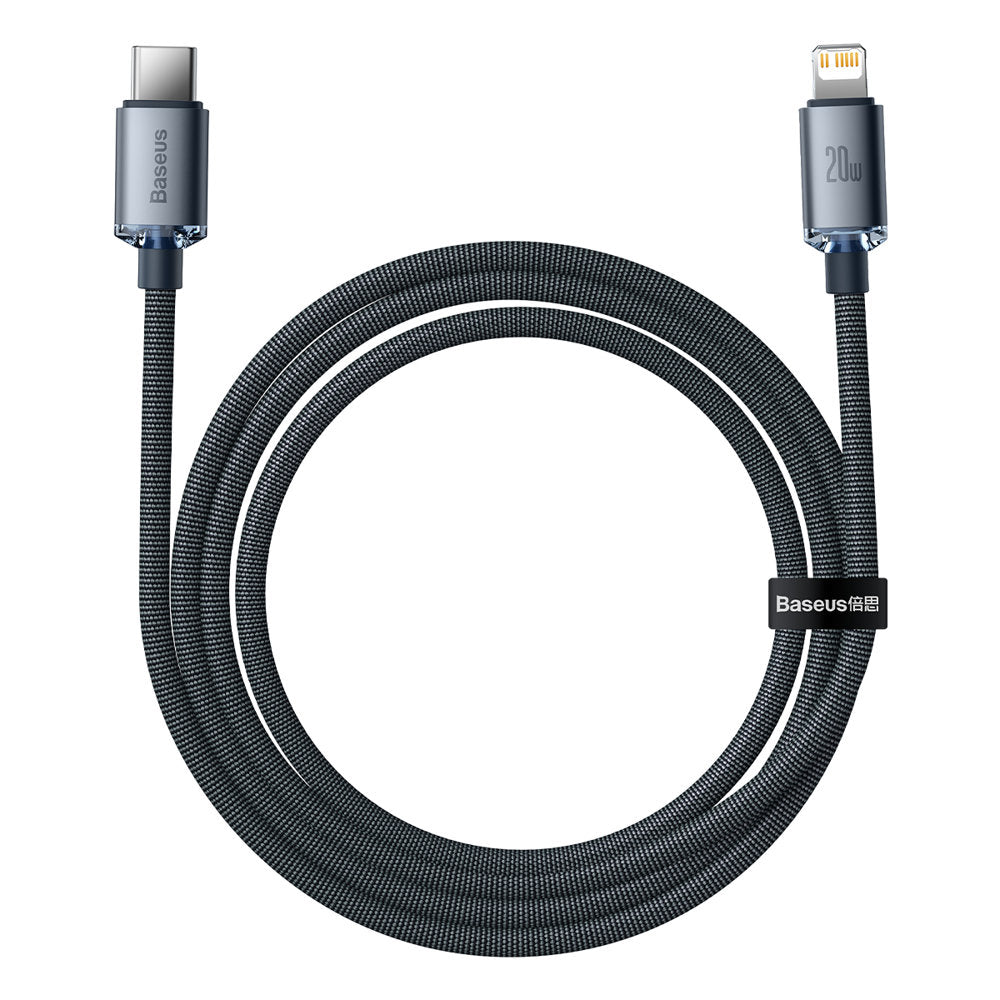 Kabl za Podatke i Punjenje USB-C - Lightning Baseus Crystal Shine Series, 20W, 1.2m, Crni CAJY000201