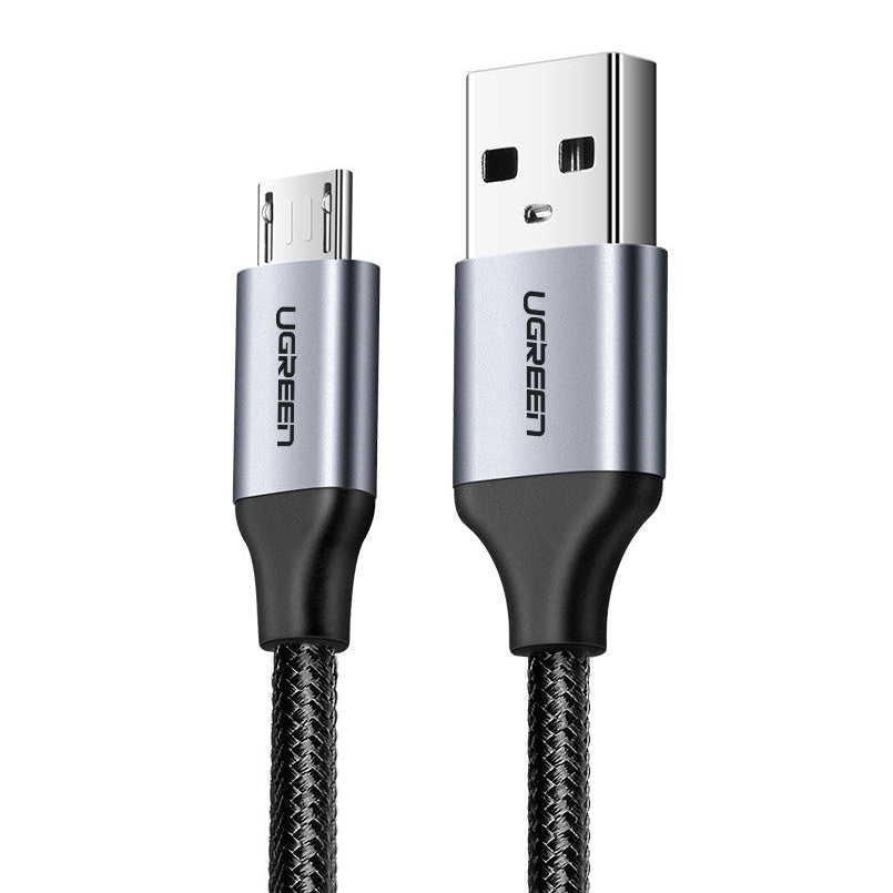 Kabl za Prenos Podataka i Punjenje USB-A - microUSB UGREEN US290, 18W, 1.5m, Crni