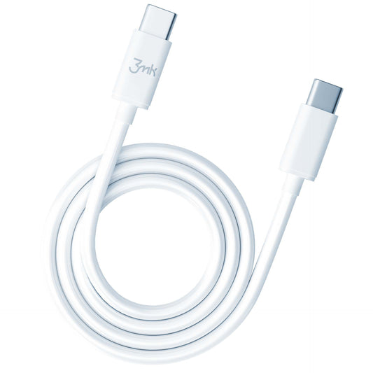 USB-C - USB-C kabl za prenos podataka i punjenje 3MK Hyper, 100W, 2m, Bela