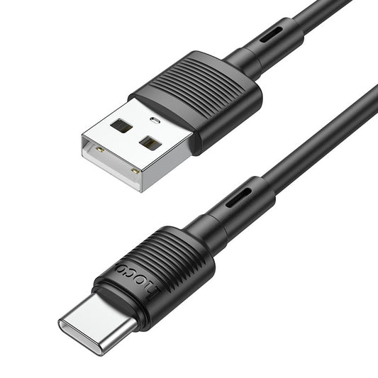 Kabl za prenos podataka i punjenje USB-A - USB-C HOCO X83 Victory, 20W, 1m, Crni