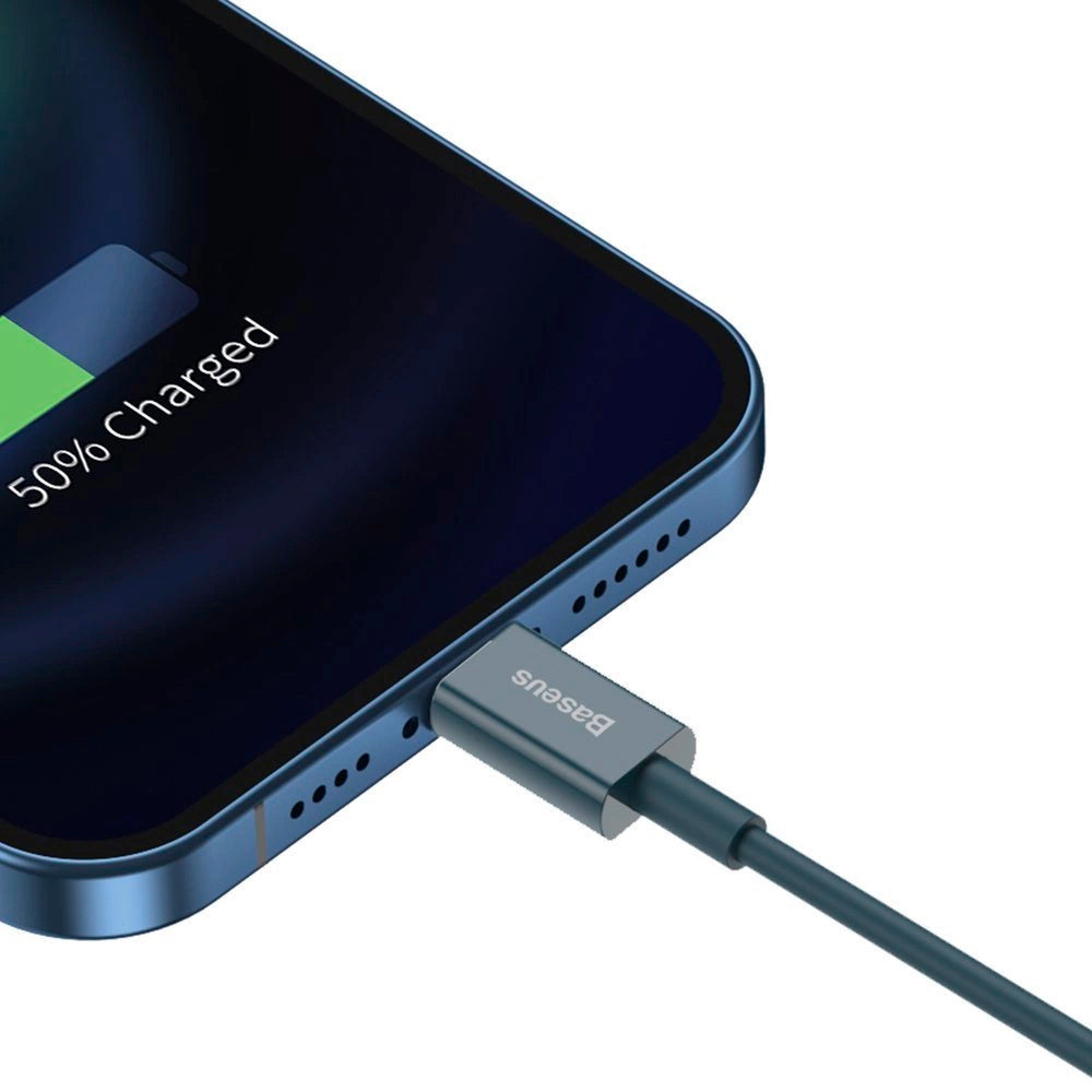 Kabl za Prenos Podataka i Punjenje USB-A - Lightning Baseus Superior Series, 20W, 1m, Plavi CALYS-A03
