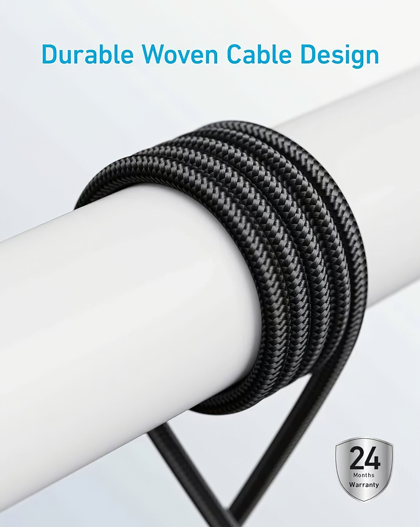 Kabl za prenos podataka i punjenje USB-C - USB-C Anker 310, 240W, 0.9m, Crni A81D5H11