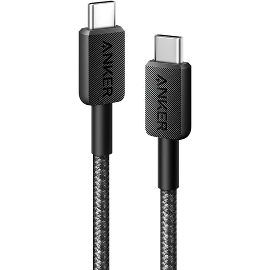 Kabl za Prenos Podataka i Punjenje USB-C - USB-C Anker 322, 60W, 1.8m, Crni A81F6G11
