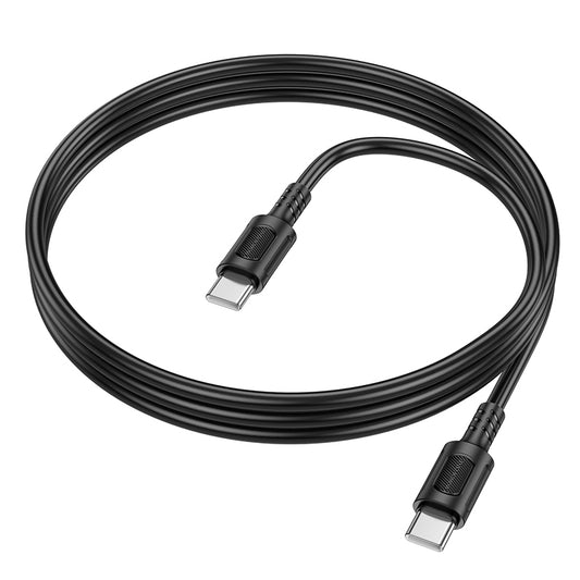 Kabl za podatke i punjenje USB-C - USB-C Borofone BX111 Feliz, 60W, 1m, Crni