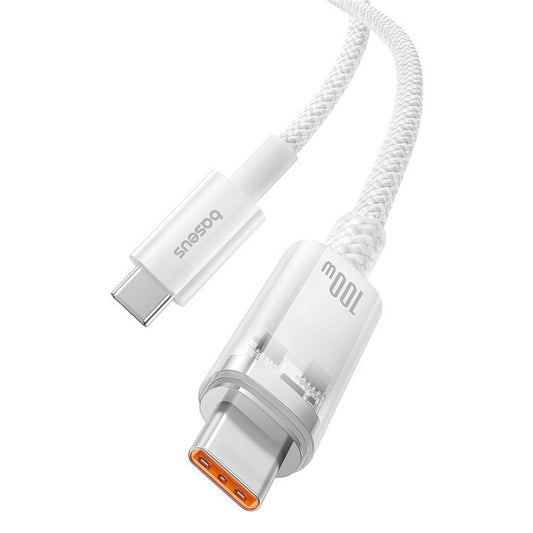 Kabl za podatke i punjenje USB-C - USB-C Baseus Explorer, 100W, 2m, Beli P10319703221-01
