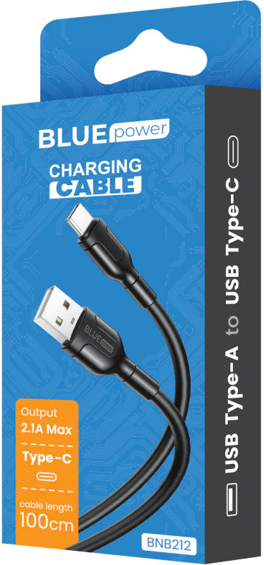 Kabl za podatke i punjenje USB-A - USB-C Blue Power BNB212, 18W, 1m, Bela