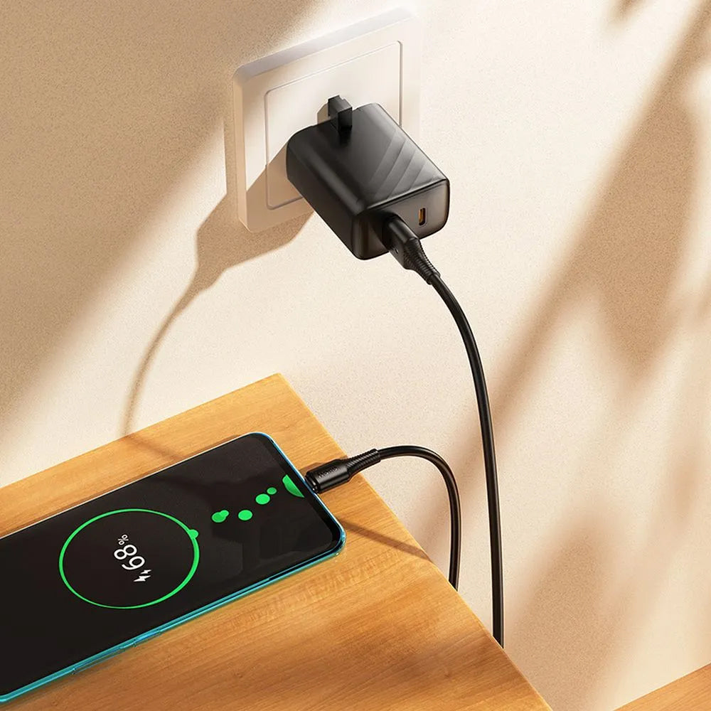 Kabl za Prenos Podataka i Punjenje USB-A - USB-C HOCO X120, 60W, 1m, Crni
