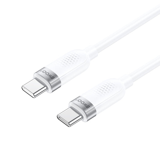 Kabl za podatke i punjenje USB-C - USB-C BWOO BO-X315C, 100W, 1m, Bel