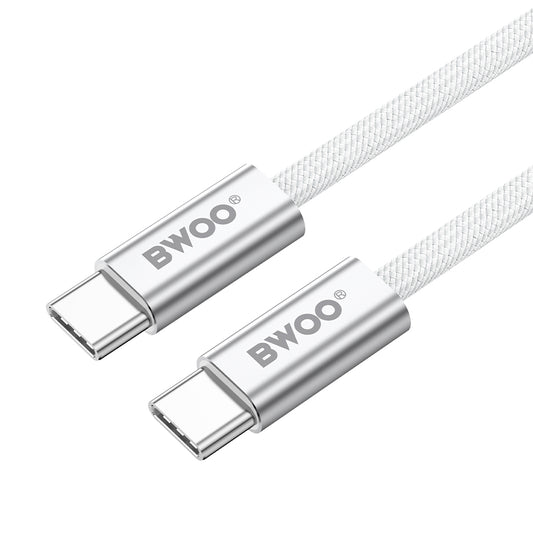 Kabl za podatke i punjenje USB-C - USB-C BWOO BO-X317C, 240W, 1m, Bela