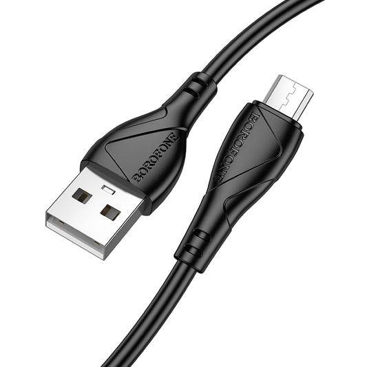 Kabl za podatke i punjenje USB-A - microUSB Borofone BX121 Energy, 18W, 1m, Crni