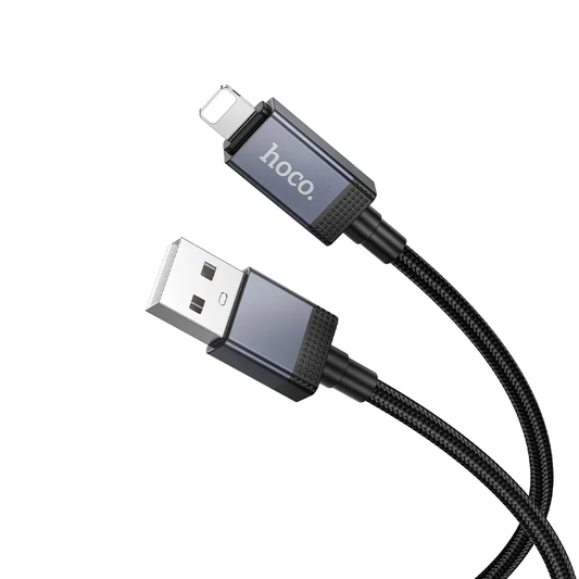 Kabl za Prenos Podataka i Punjenje USB-A - Lightning HOCO X118 Display, 12W, 1m, Crni