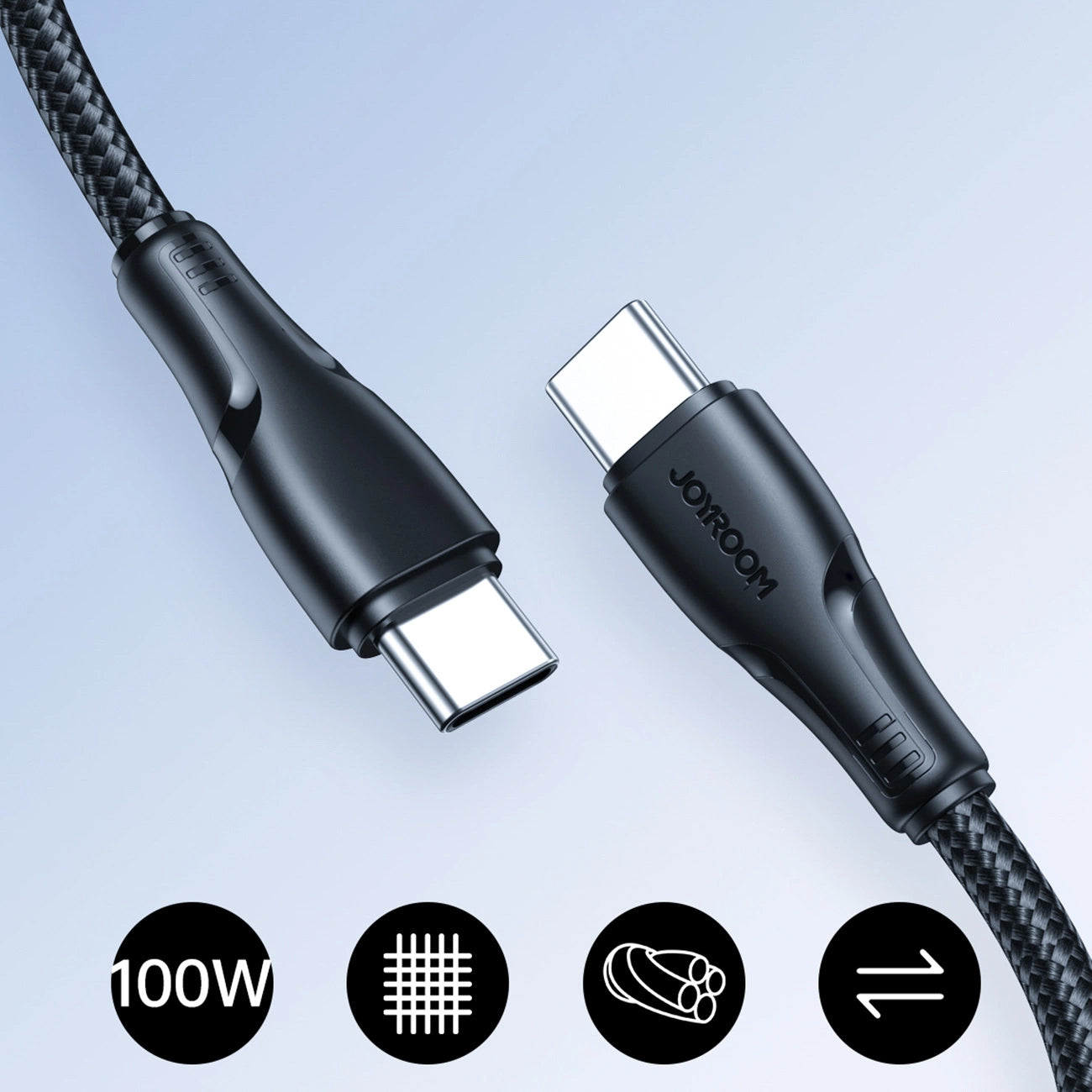 Kabl za podatke i punjenje USB-C - USB-C Joyroom S-A11, 60W, 0.25m, Crni