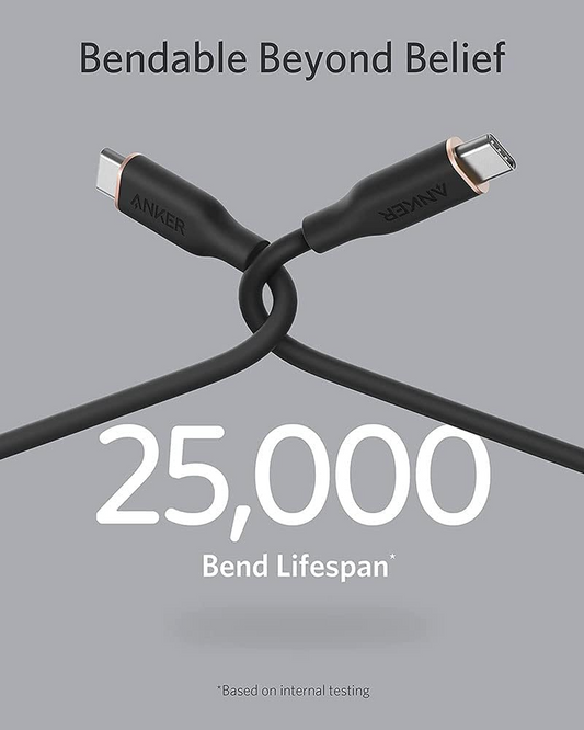 Kabl za prenos podataka i punjenje USB-C - USB-C Anker PowerLine III, 100W, 0.9m, Crni A8552H11