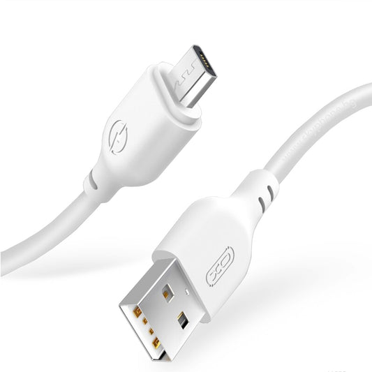 Kabl za podatke i punjenje USB-A - microUSB XO Design NB103, 18W, 1m, Bela
