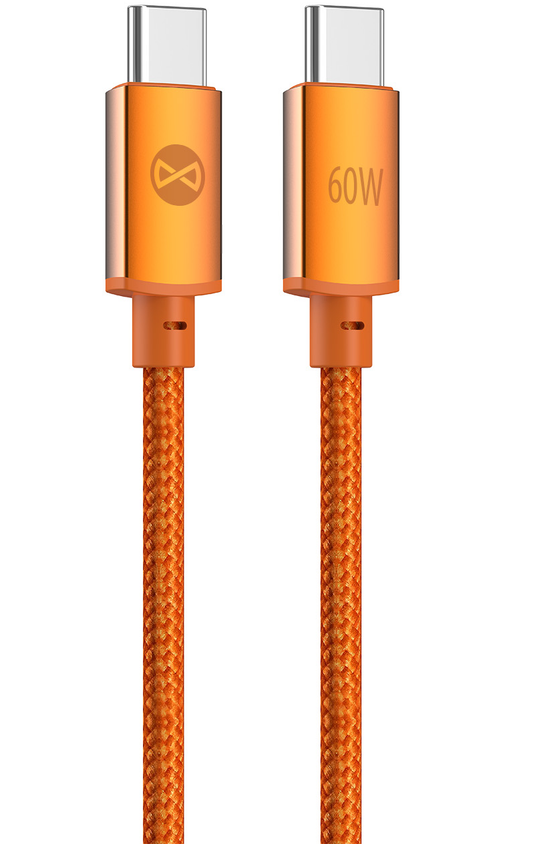 USB-C kabl za prenos podataka i punjenje - USB-C Forever Saffron, 60W, 1m, Narandžasta