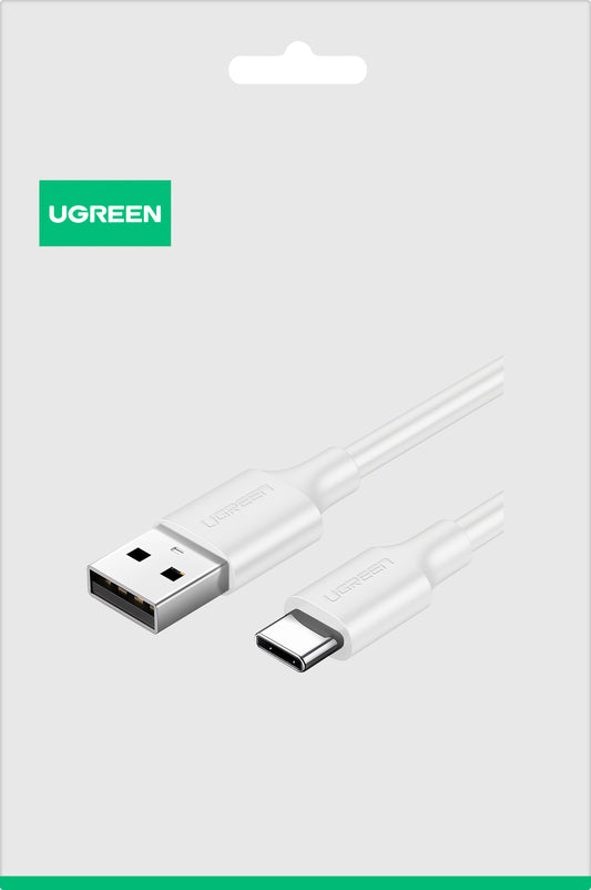 Kabl za podatke i punjenje USB-A - USB-C UGREEN US287, 18W, 1.5m, Beli