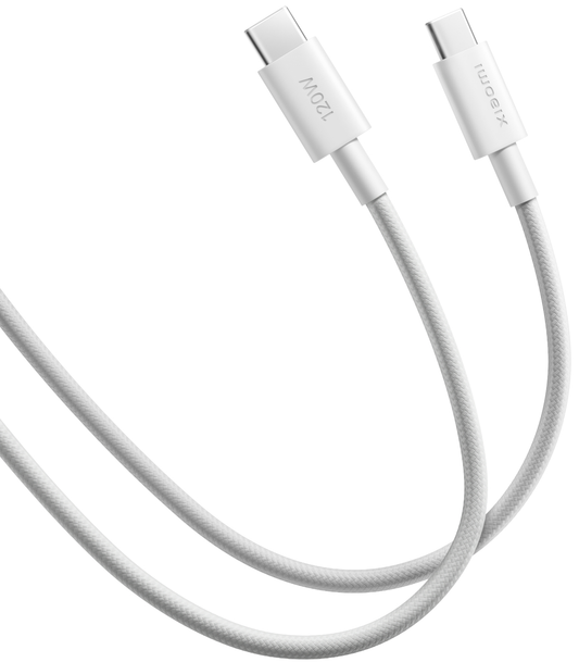 Kabl za prenos podataka i punjenje USB-C - USB-C Xiaomi, 120W, 2m, Bela BHR087AGL