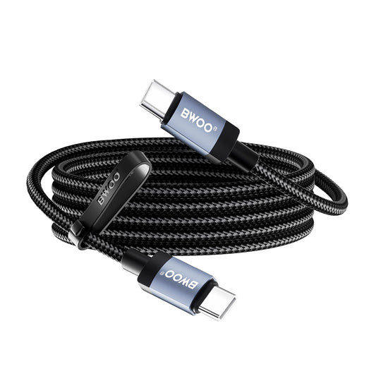 Kabl za prenos podataka i punjenje USB-C - USB-C BWOO BO-X401CC, 65W, 1m, Crna