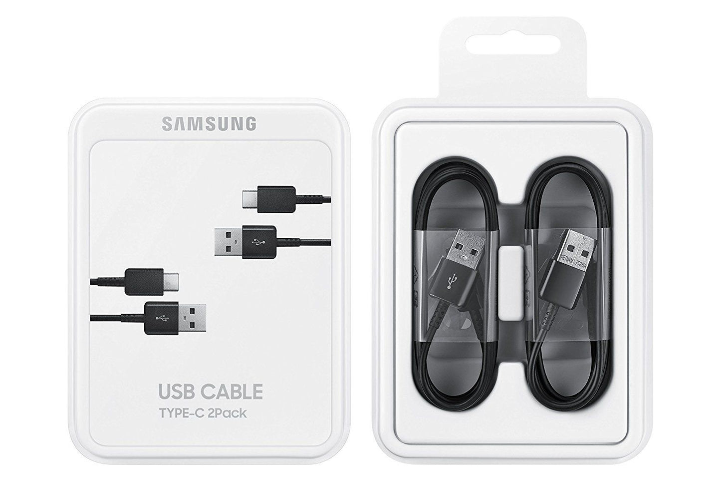 Kabl za prenos podataka i punjenje USB-A - USB-C Samsung 2-Pack, 25W, 1.5m, Crni EP-DG930MBEGWW