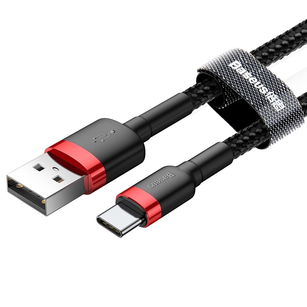 Kabl za Prenos Podataka i Punjenje USB-A - USB-C Baseus Cafule, 18W, 2m, Crni CATKLF-C91