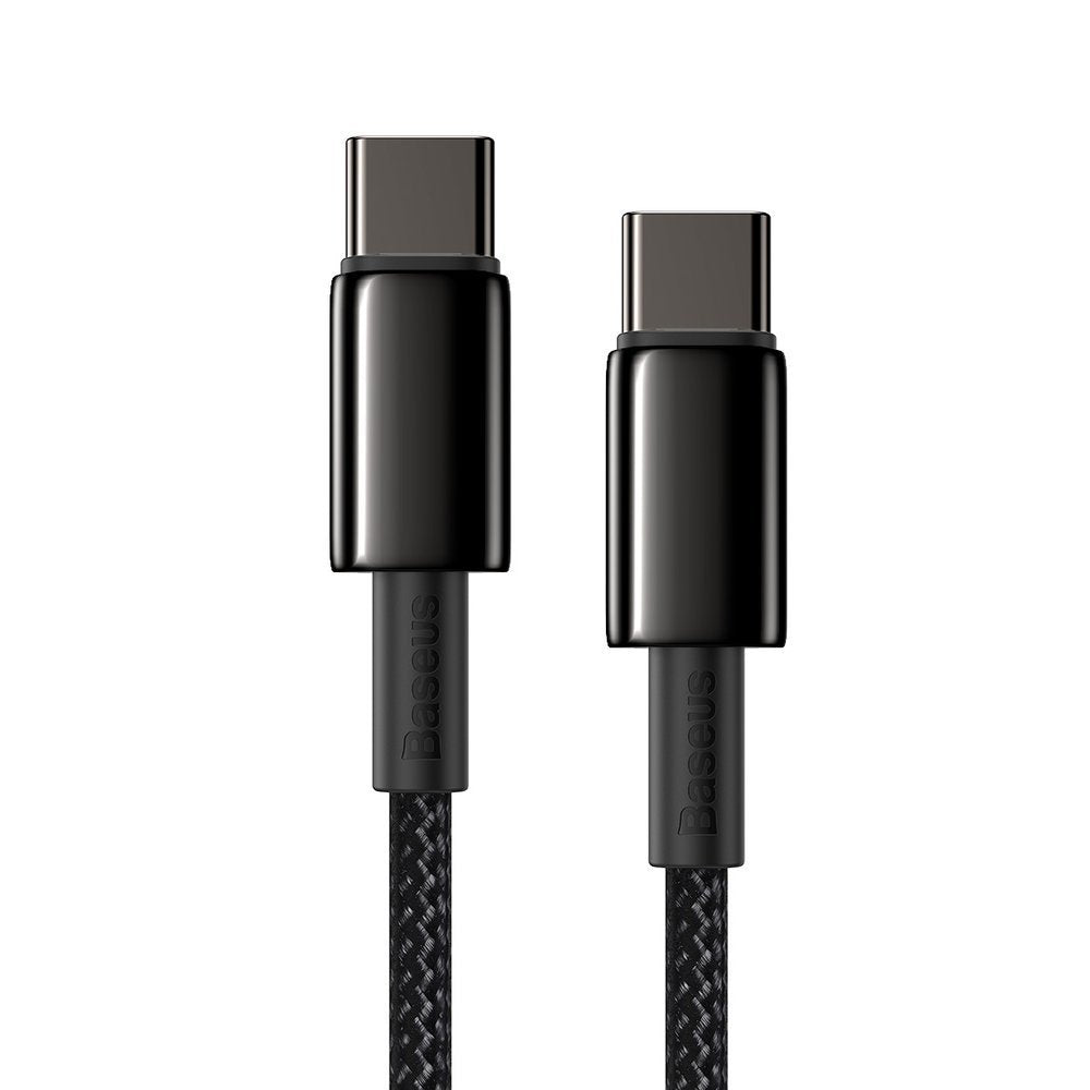 Kabl za Prenos Podataka i Punjenje USB-C - USB-C Baseus Tungsten Gold, 100W, 1m, Crni CATWJ-01