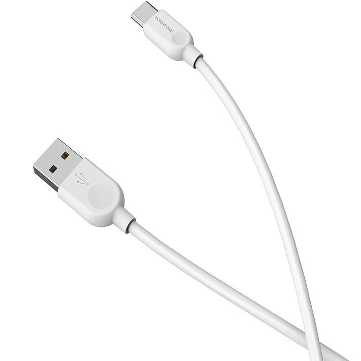 Kabl za Prenos Podataka i Punjenje USB-A - USB-C Borofone BX14 LinkJet, 18W, 1m, Beli