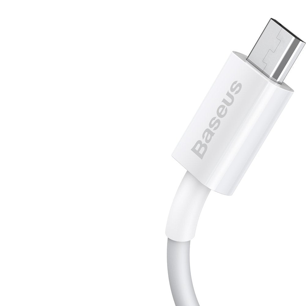 Kabl za prenos podataka i punjenje USB-A - microUSB Baseus Superior Series, 18W, 2m, Beli CAMYS-A02
