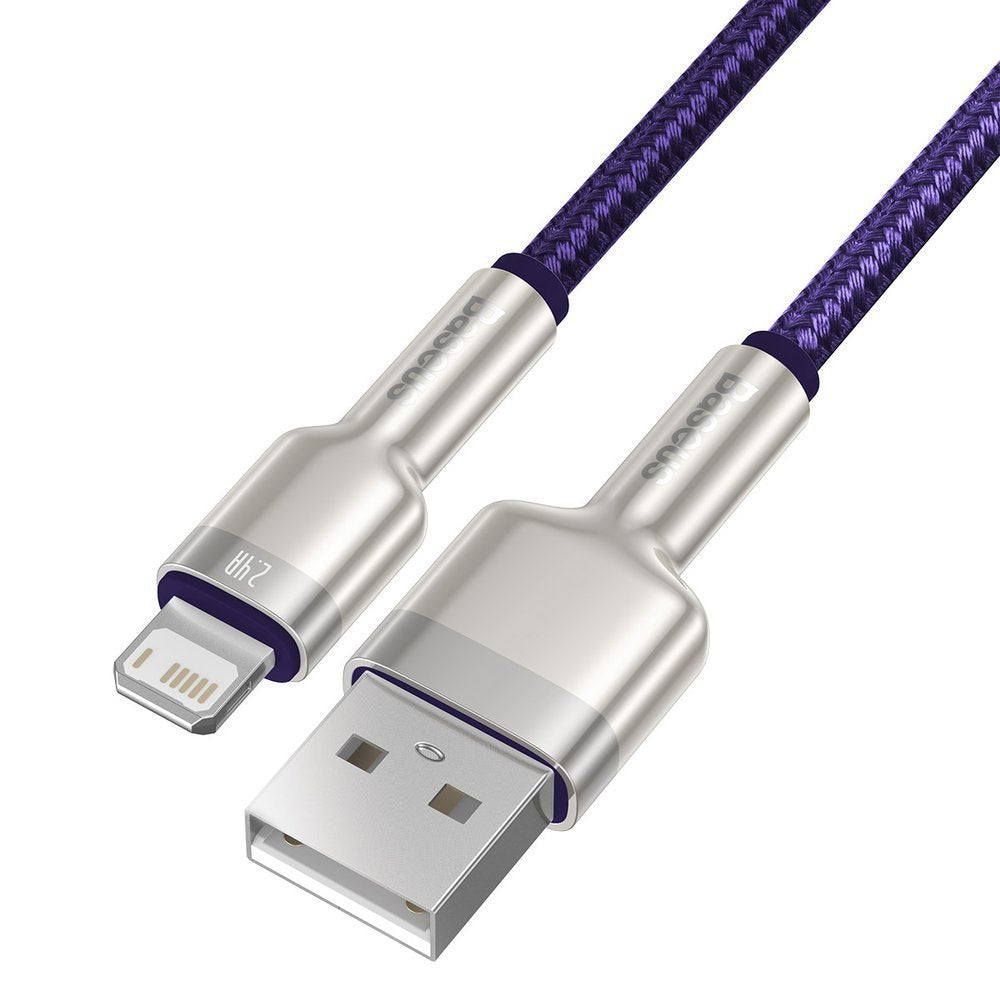 Kabl za prenos podataka i punjenje USB-A - Lightning Baseus Cafule Metal Series, 18W, 1m, Ljubičasti CALJK-A05