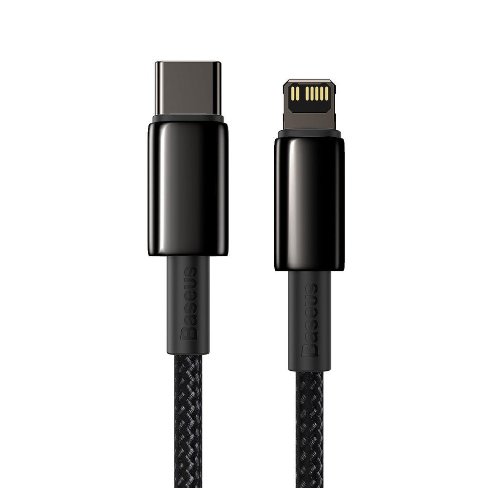 Kabl za Prenos Podataka i Punjenje USB-C - Lightning Baseus Tungsten Gold, 20W, 1m, Crni CATLWJ-01
