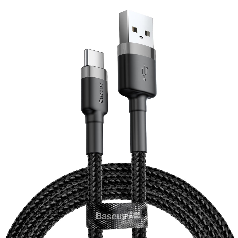 Kabl za podatke i punjenje USB-A - USB-C Baseus Cafule, 60W, 0.5m, Crni CATKLF-AG1