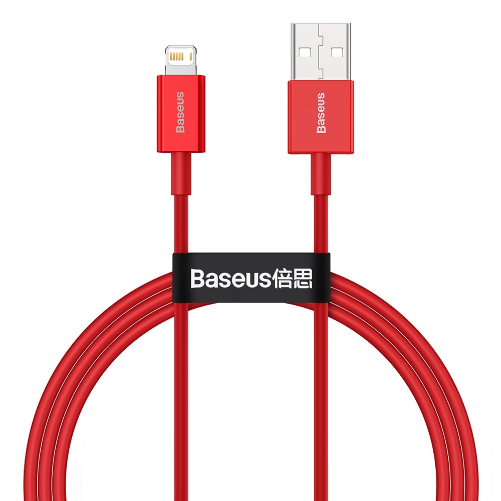 Kabl za Prenos Podataka i Punjenje USB-A - Lightning Baseus Superior Series, 20W, 1m, Crveni CALYS-A09