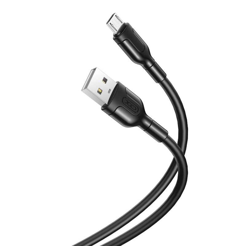 Kabl za Prenos Podataka i Punjenje USB-A - microUSB XO Design NB212, 18W, 1m, Crni