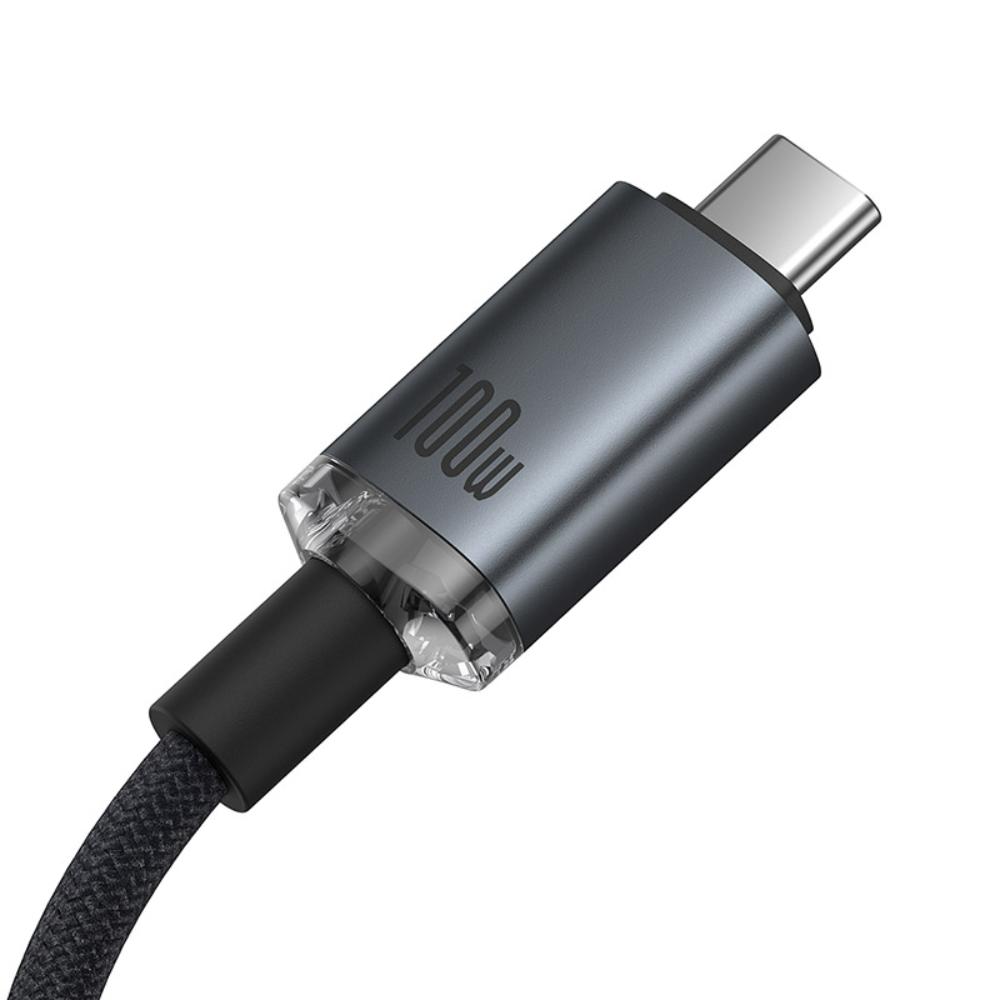 Kabl za podatke i punjenje USB-C - USB-C Baseus Crystal Shine Series, 100W, 1.5m, Crni P10318204111-00