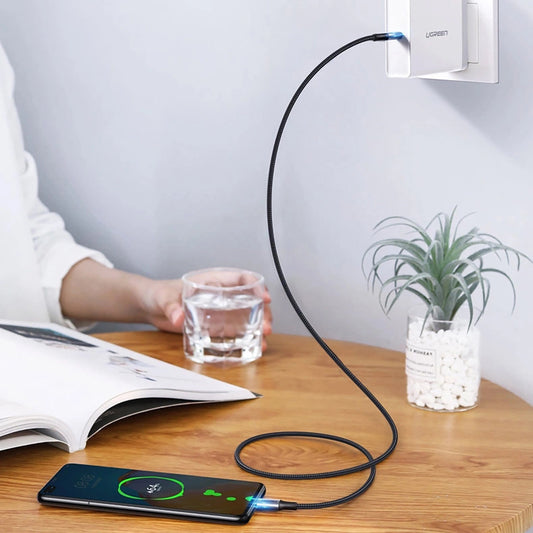 Kabl za prenos podataka i punjenje USB-C - USB-C UGREEN US316, 100W, 1.5m, Sivi