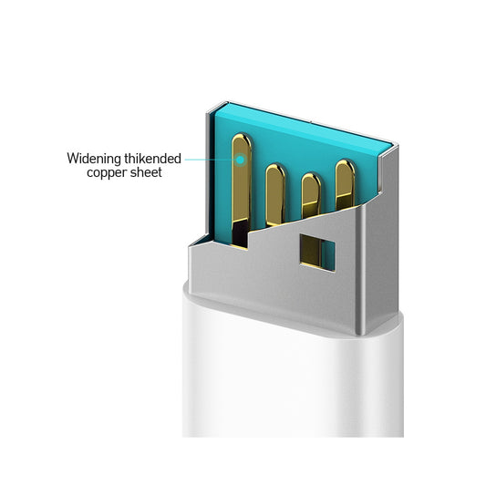 Kabl za podatke i punjenje USB-A - Lightning BWOO X172L, 18W, 1m, Beli