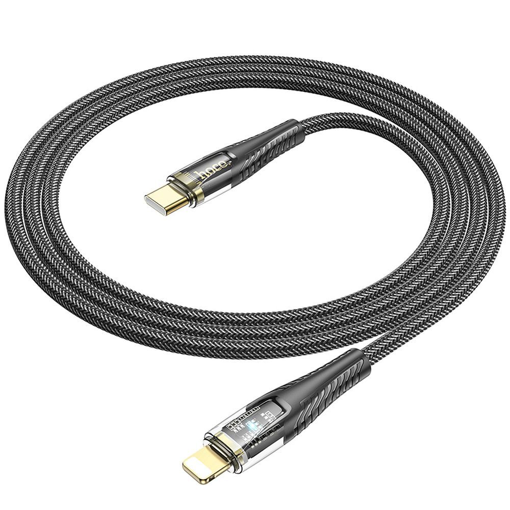 Kabl za prenos podataka i punjenje USB-C - Lightning HOCO U121, 27W, 1.2m, Crni